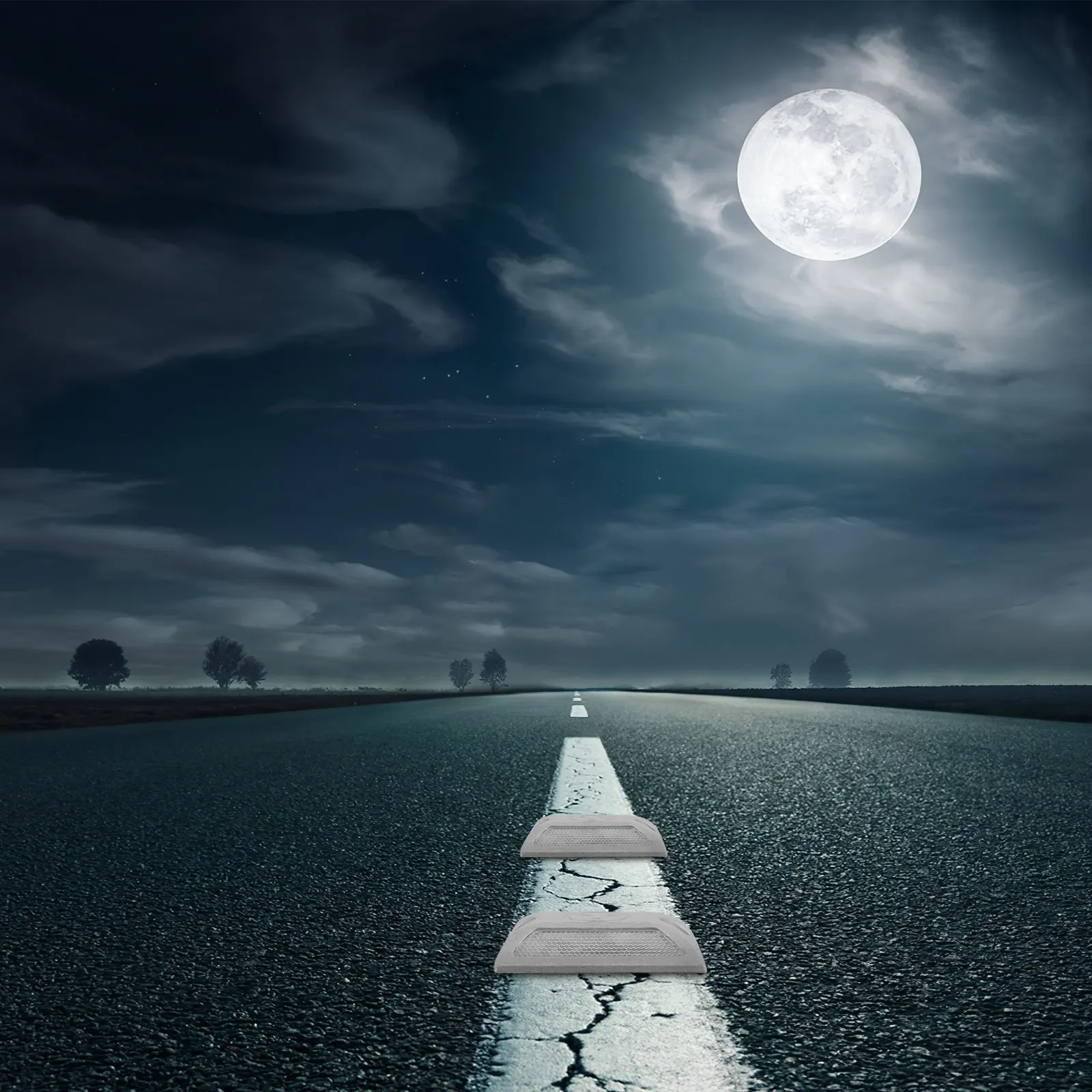 

2 шт. дорожные маркеры из литого алюминия, яркие светоотражающие сигнальные знаки для жилых подъездных путей, парков, идентификации дорог