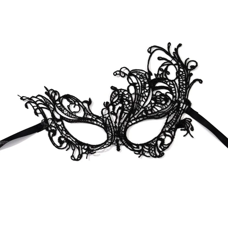 Vintage Black Lace Eye Mask Sexy Masquerade Mask for Women Fox Queen Bat Mask for Halloween Party Cosplay Costume Accessory - view 6