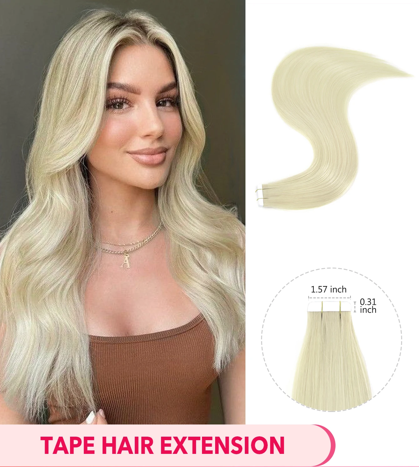 

Натуральные человеческие волосы для наращивания, 100% волосы Remy, натуральная лента с утком кожи, двойная прямая лента светлого цвета для женщин