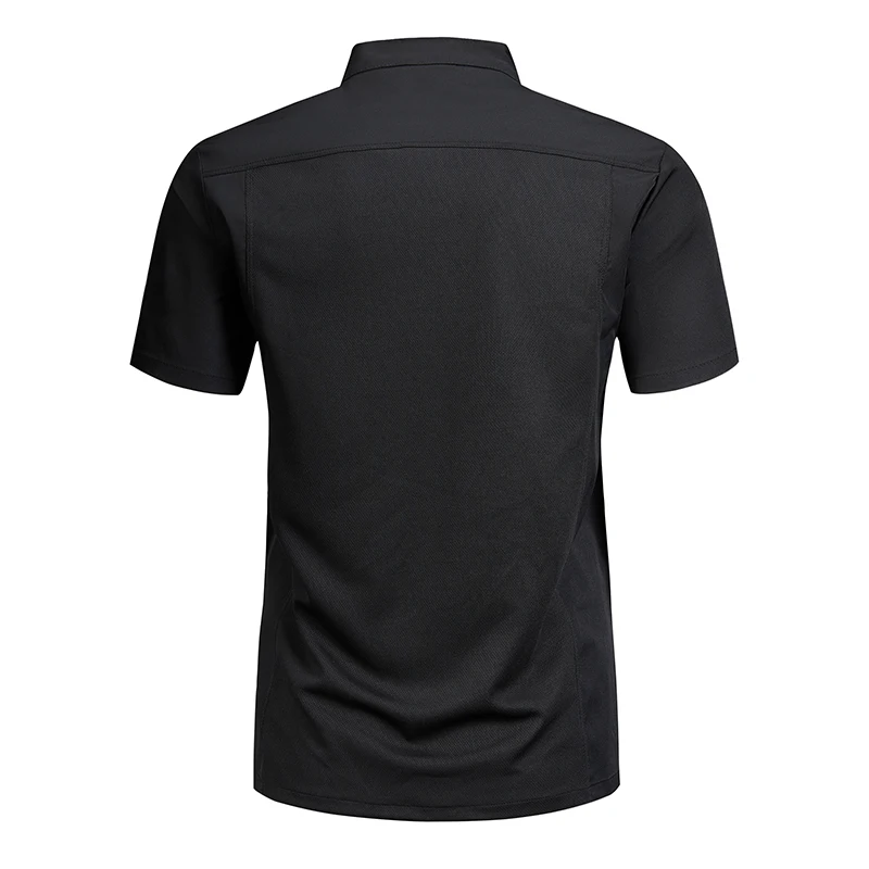 Food Service Chef's Coat Premium Soft Stretch Cotton Summer Chef Uniform Kitchen Shirt Breathable Wrinkle Resistant Cook Jacket