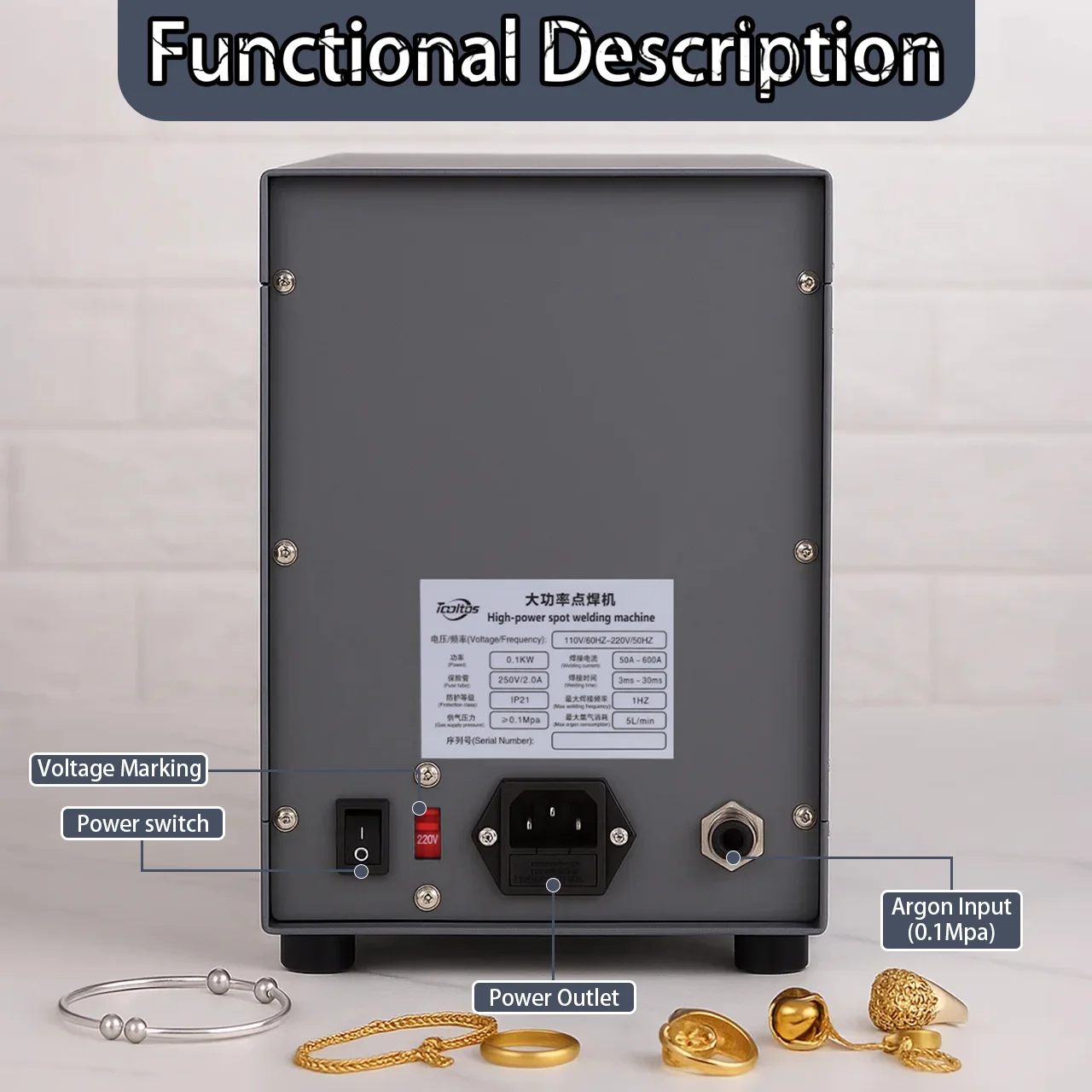 เครื่องเชื่อมเครื่องประดับ Tooltos, เครื่องเชื่อม - เครื่องเชื่อมจุดอัตโนมัติ CNC พัลส์อาร์กอนอาร์ค TIG สำหรับงานเครื่องประดับ 110/220V
