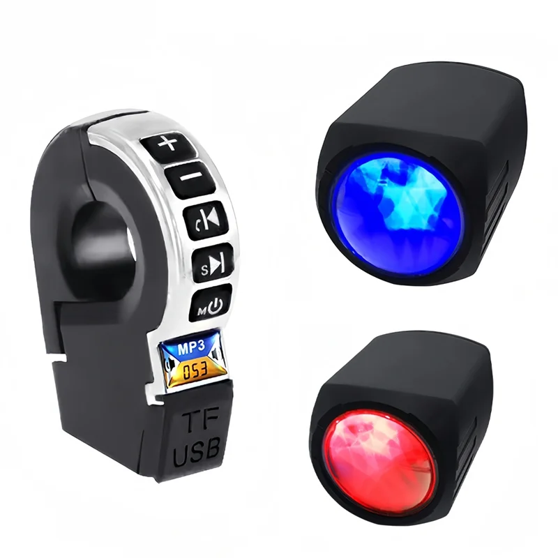 

E-Bike Motorcycle Handlebar USB Charging Audio BT Audio With Switch With Bluetooth Speaker Dual Horns
