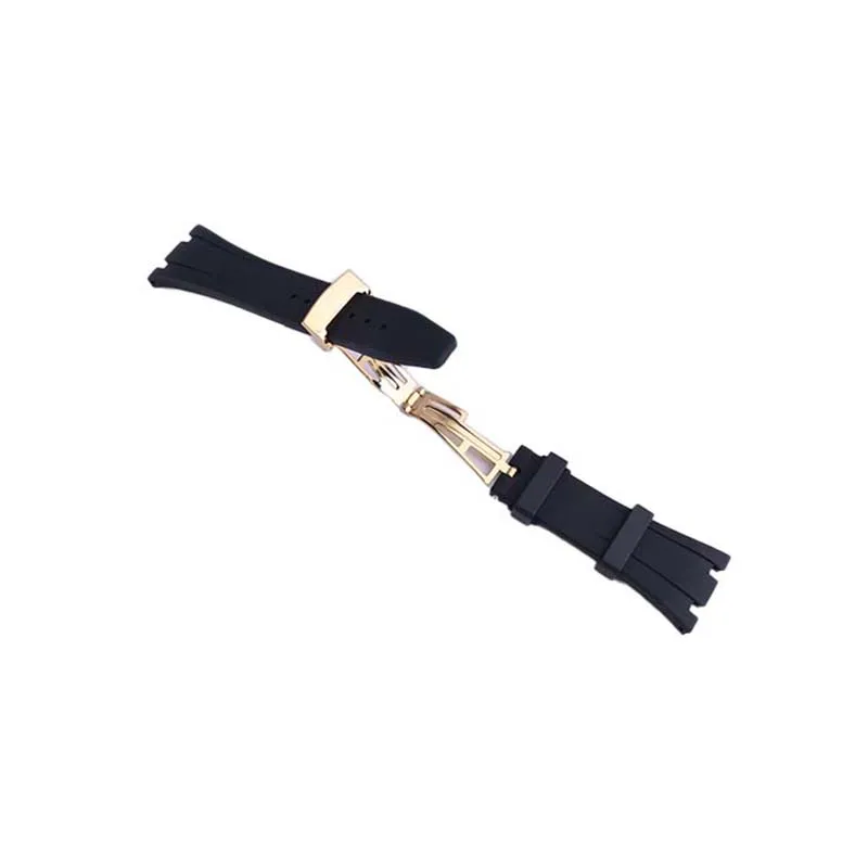 Men's rubber watch band Compatible for AP 26470 26170 15703 15202 Royal Oak Offshore 26mm women's silicone strap belt buckle