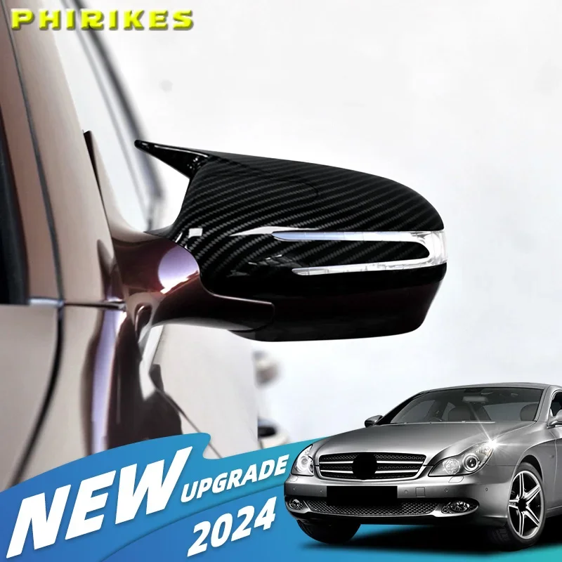 Exterior Rearview Mirror Cover Cap Gloss Black Left Right For Mercedes Benz CLS C219 W219 CLS280 300 320 350 2009-2011