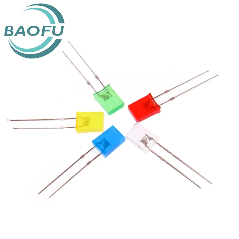 20pcs Square LED 2x3x4mm 2x5x7mm white, blue, red, green, yellow LED lights, direct insertion high brightness light