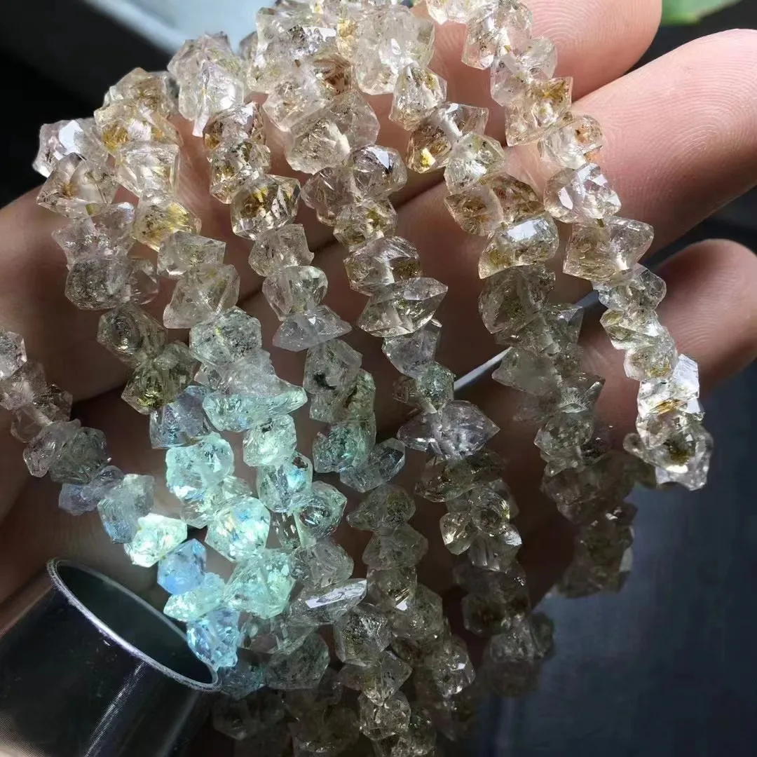 Unit One Bracelet High Quality Natural Herkimer Diamond Crystal Healing Oil Gravel Bracelet Special For Jewelry Gift