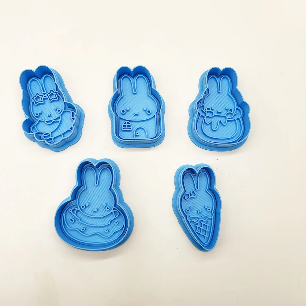 Kawaii Mif Rabbit Cookie Mold Cute Little Rabbit 3d Cartoon Rabbit 3D Fondant Press-type Baking Mold