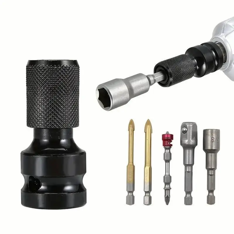 Adaptador de Mandril para Furadeira com Haste Hexagonal e Engate Rápido para Ferramentas Elétricas