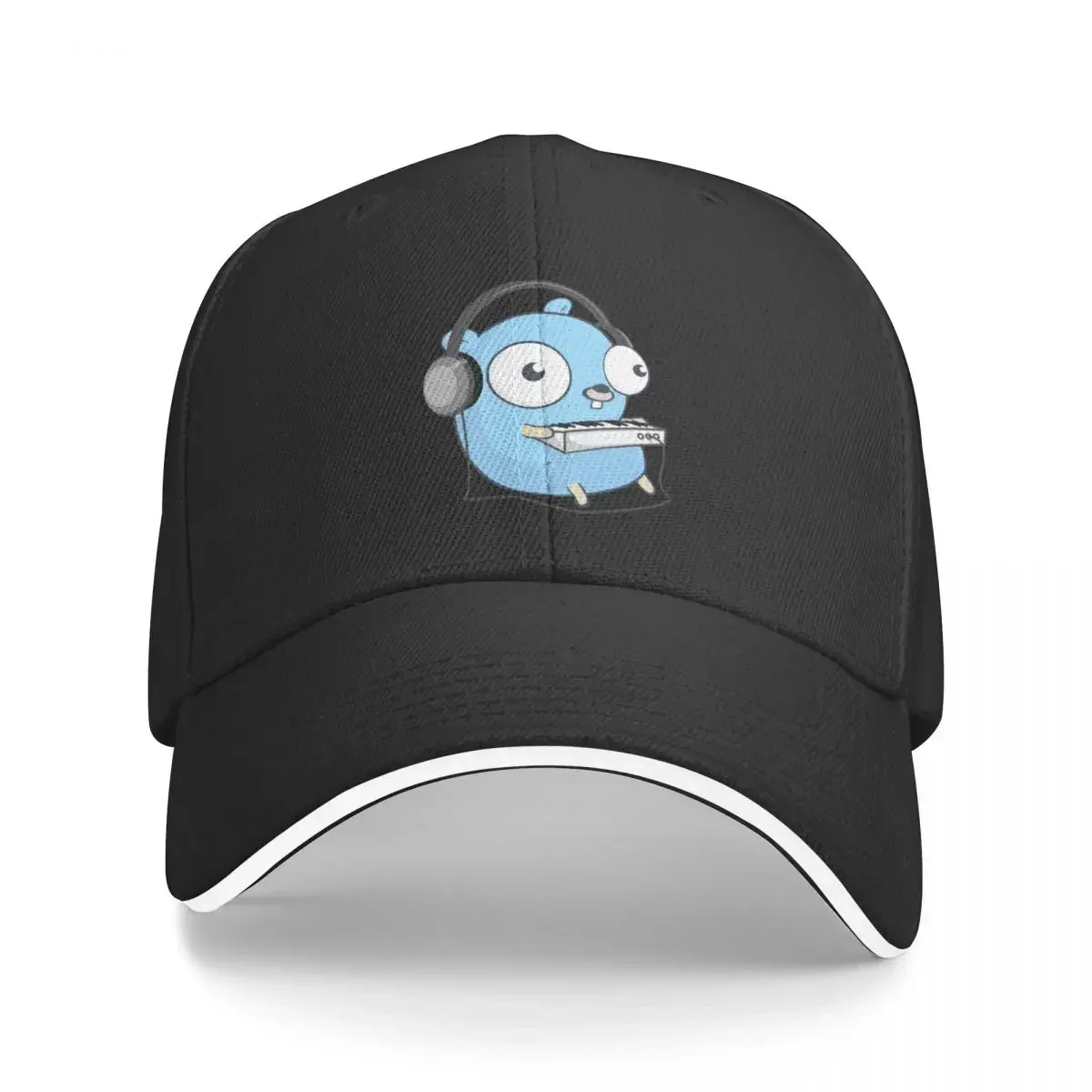 The golang mascot music (black edition) classic t shirt Baseball Cap Horse Hat Beach Bag Golf Wear beach hat Girl Men's