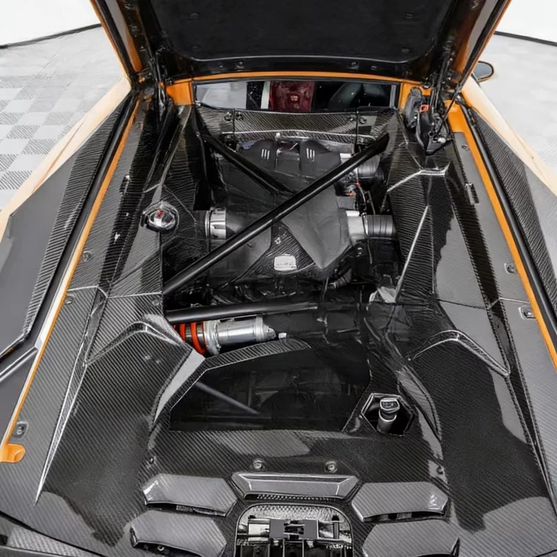 Dry Carbon Fiber Engine Bay Cover Interior Trim Panels for Aventador  Roadster  Concept LP700 LP740 LP750