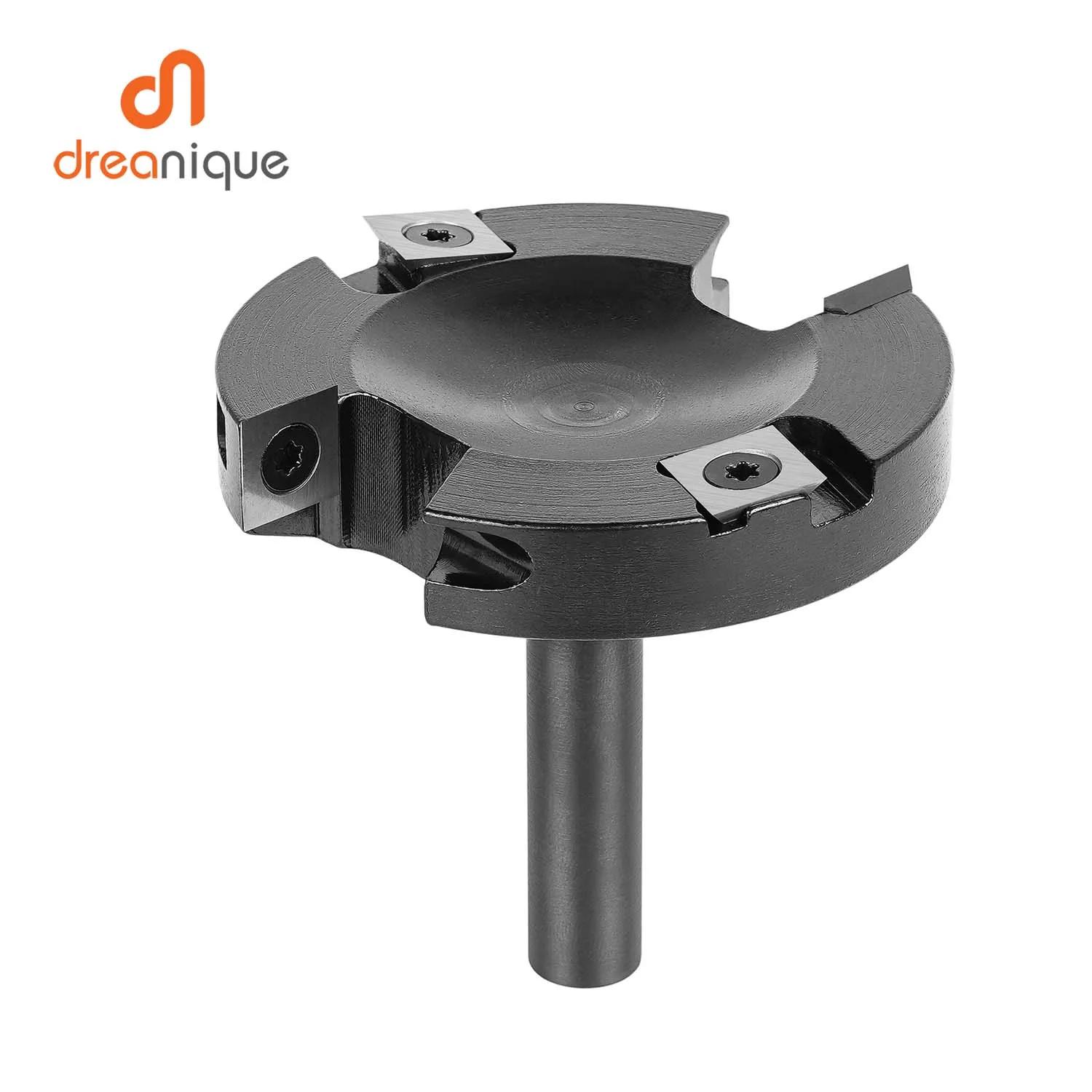 Dreanique 2-Flute Wood Planer Bit 75mm Cutting Diameter 12 Shank CNC Spoilboard Surfacing Tambour Router Bit Insert Carbide Slab