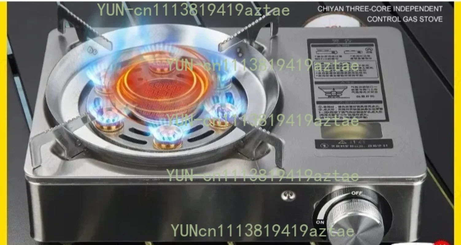 2026 Stainless Steel Cassette Gas Stove, Infrared Windproof Commercial Stove for Hotel