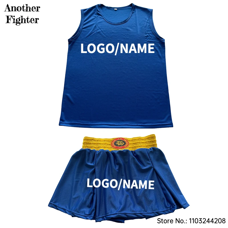 الملاكمة التايلاندية السراويل و تي شيرت مجموعة سراويل الملاكمة الرجال النساء الاطفال MMA كيك بوكسينغ ساندا الووشو المصارعة فنون الدفاع عن النفس التدريب موحدة