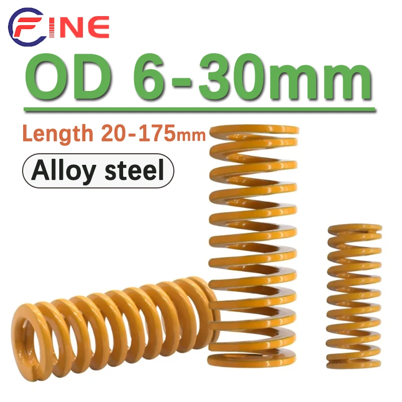 Spiral Stamping Compression Mould Die Spring Small load Die Mold Springs Compression Spring Yellow Outer Diameter 6-50mm