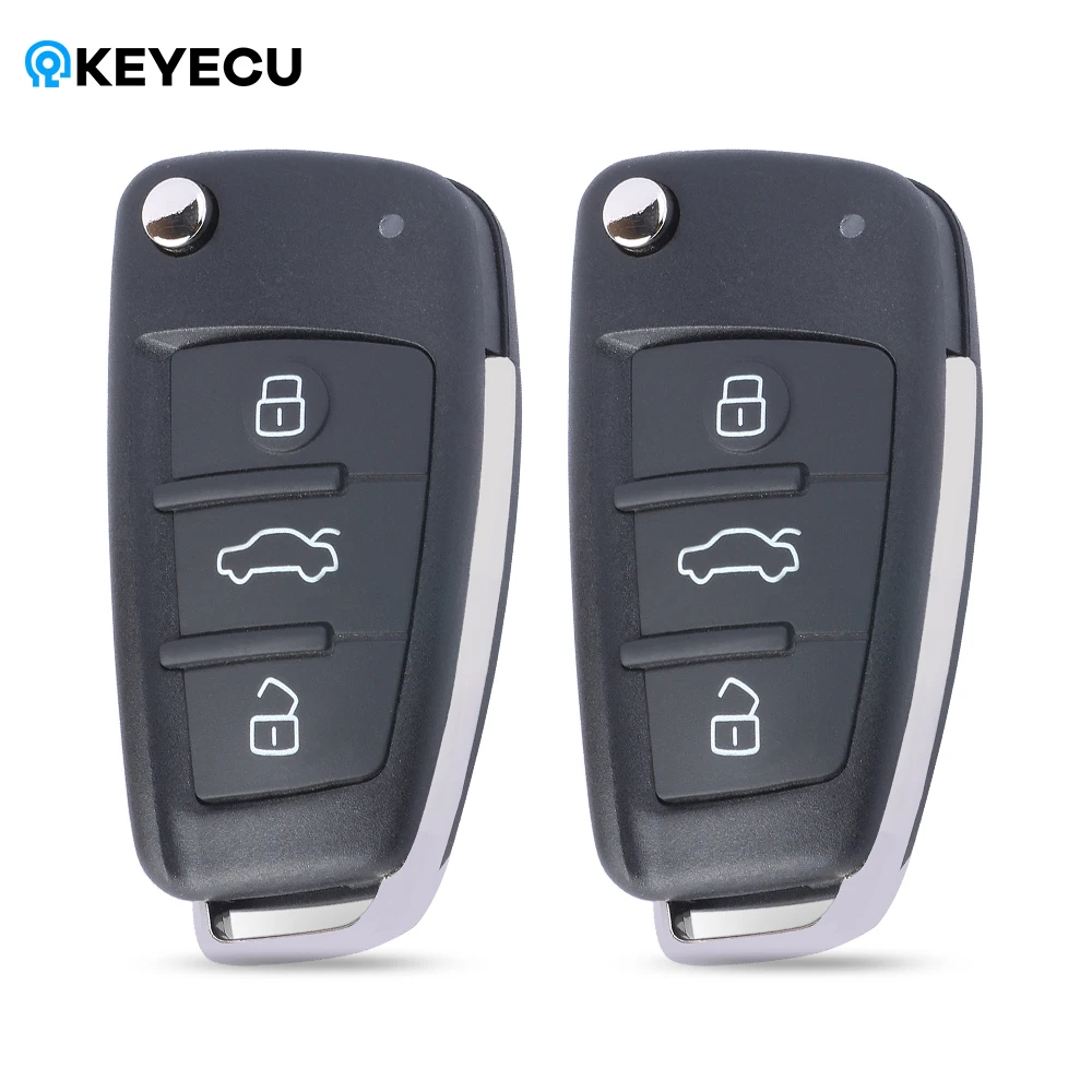 

2 Pieces Non-Keyless FCC ID: IYZ 3314 4F0837220R 4F0837220M 4F0837220T for Audi A6 S6 Q7 2004-2015 8E Chip Remote Car Key Fob