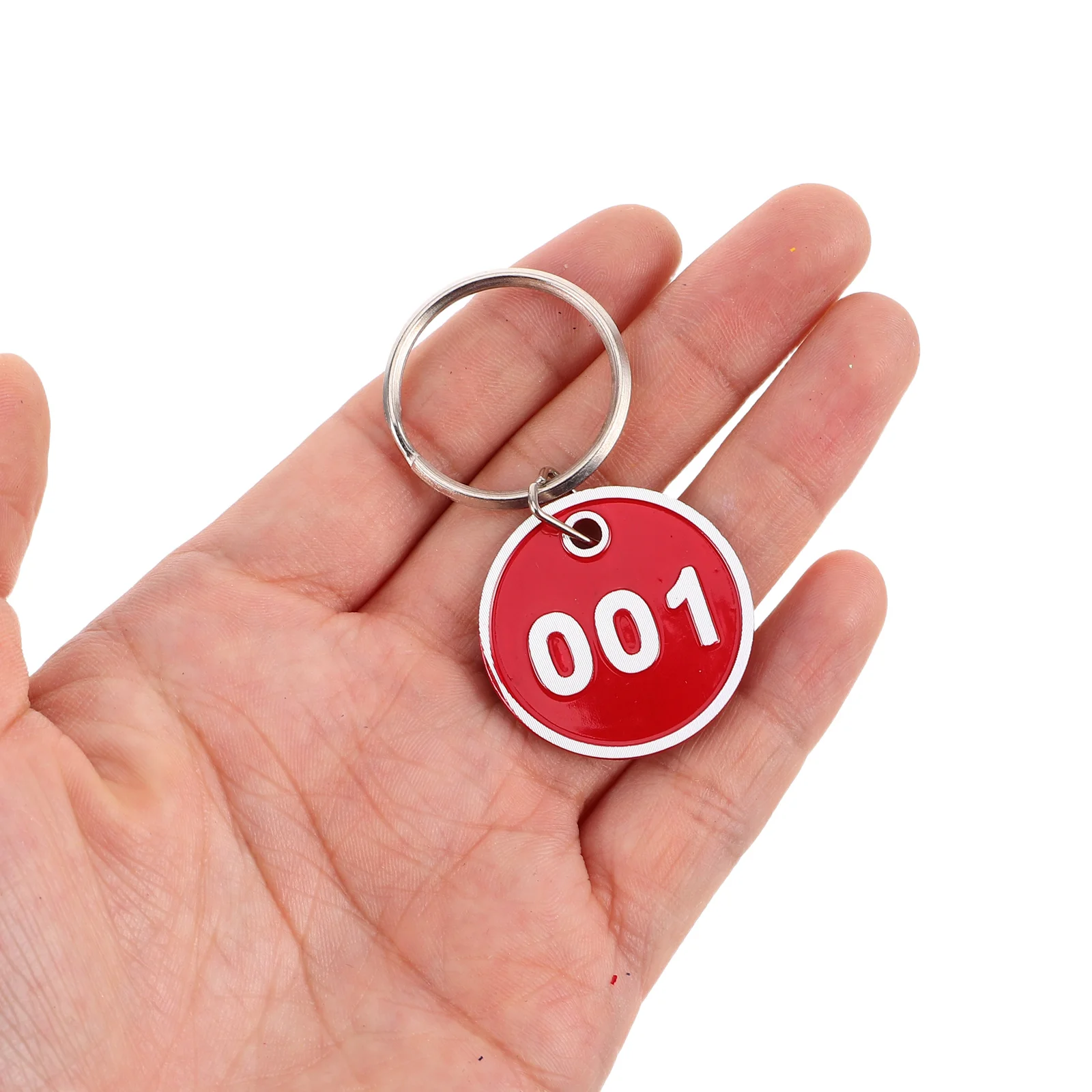 

40 Pcs Hand Sauna Double-sided Metal Tags Label Take Bath Marking Aluminum Alloy Key Round