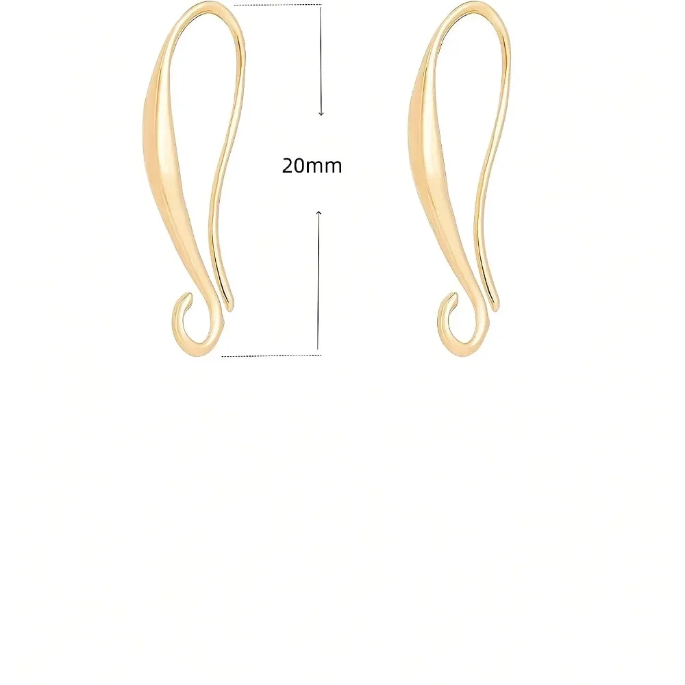 10/30pcs Pinch Bails Copper Plated Brass French Ear Hooks Wires six 10*20mm