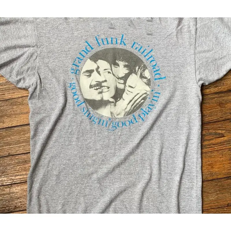 ريترو جراند فانك ألبوم فرقة السكك الحديدية رمادي تي شيرت S إلى 5Xl Ni081 #1