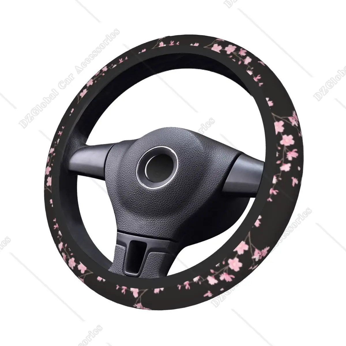 Pokrowiec na kierownicę Cherry Blossom dla dziewczynki Sakura Cherry Blossom Cherry Ochraniacz kierownicy Uniwersalne akcesoria samochodowe — zdjęcie 4
