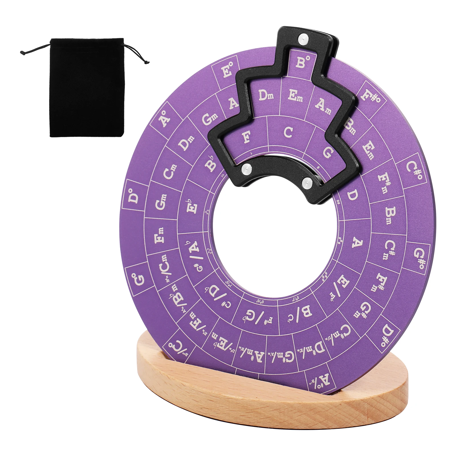 Metal Melody Tool Round Circle of Fifths Wheel Melody Chord Tool Music Theory Disc with Stand Transpose Accessories For Musician - view 6