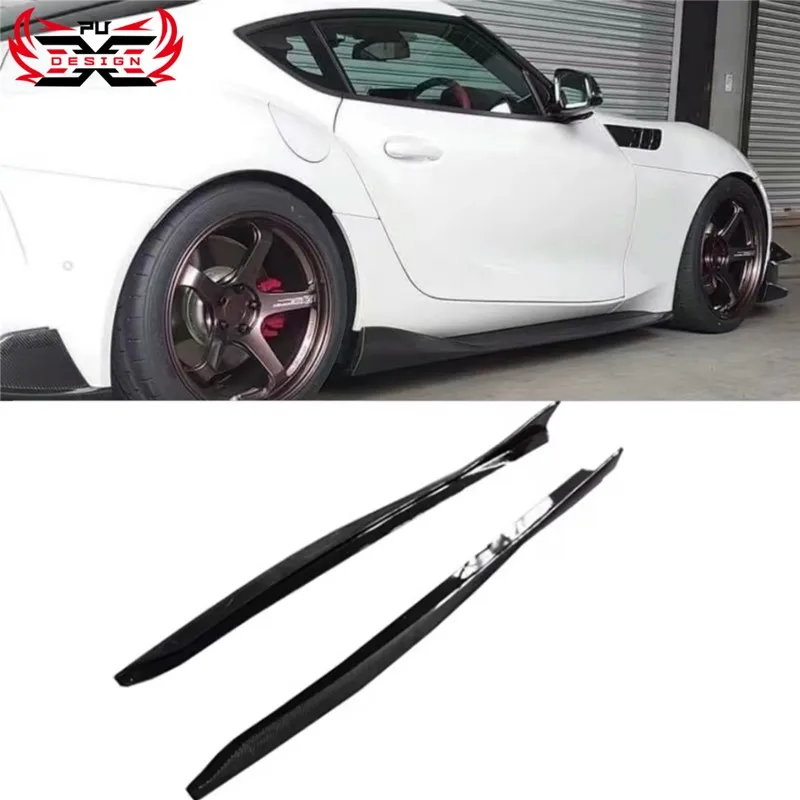 

VRS Style Carbon Fiber Side Bumper For Toyota Supra A90 A91 Mk5 Side Skirt Side Lower Diffuser Splitter Kits