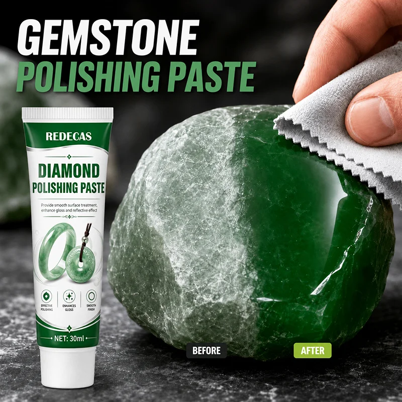 Diamond Polishing Paste - Ultra-Fine Compound for Glass, Stone & Hard Materials, Smooth Glossy Finish, for Diamond, Metal & Gems
