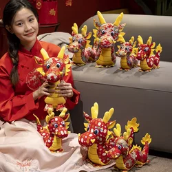 25CM Chinese Special New Year Of The Dragon Zodiac Plush Toy Dragon-shaped Rag Doll Children's Doll Birthday Gift Dragon