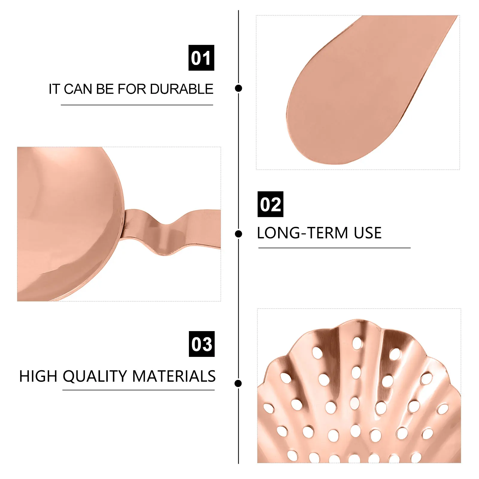 

1Pcs Stainless Steel Ice Strainer Ergonomic Shell Design Professional Cocktail Barware Bartender Mixologist Strainer for Fruit