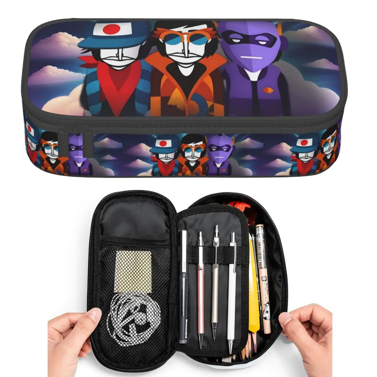 

Incredibox Music Video Game Pencil Cases for Students Pen Box Pencil Bag Big Capacity Pencil Pouch Pen Holder