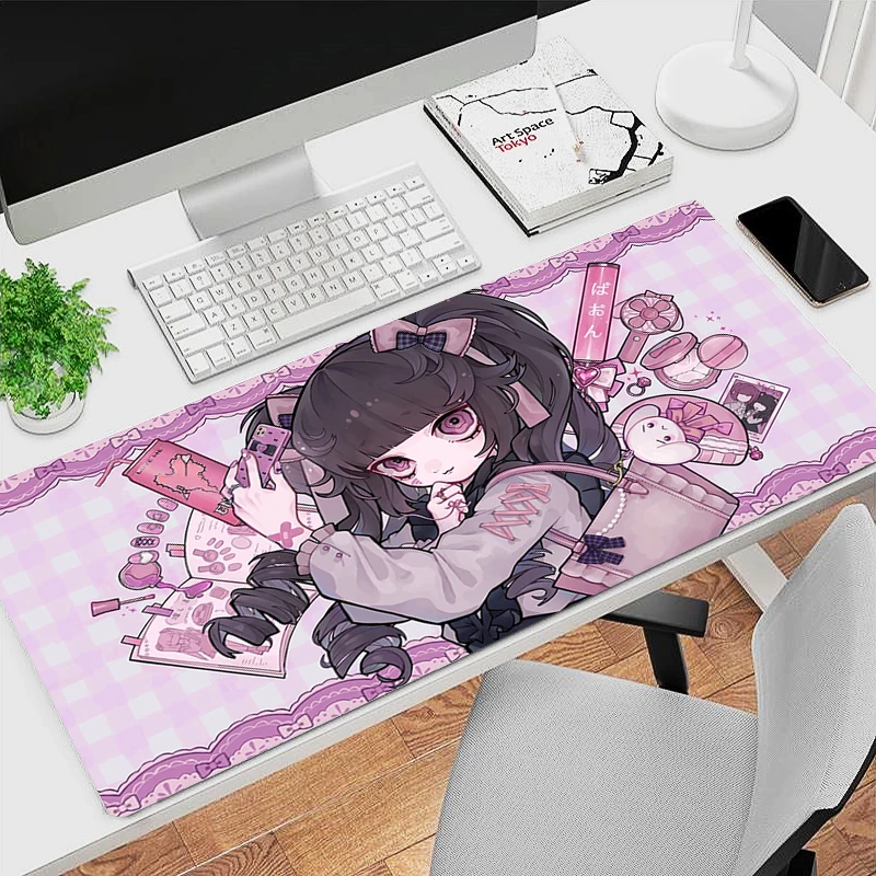 

Large Pink Mouse Pad Gamer Anime Sexy Girls Rubber Mat Mausepad Gaming Laptops Pc Accessories Deskmat Mousepad Mats Keyboard Rug