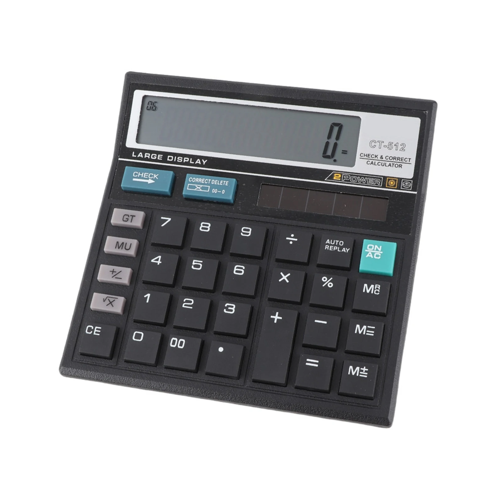 Universal Former Data Check Solar Financial Calculator 12-bit Large Screen Precise Data Solar Scientific Calculator for Office