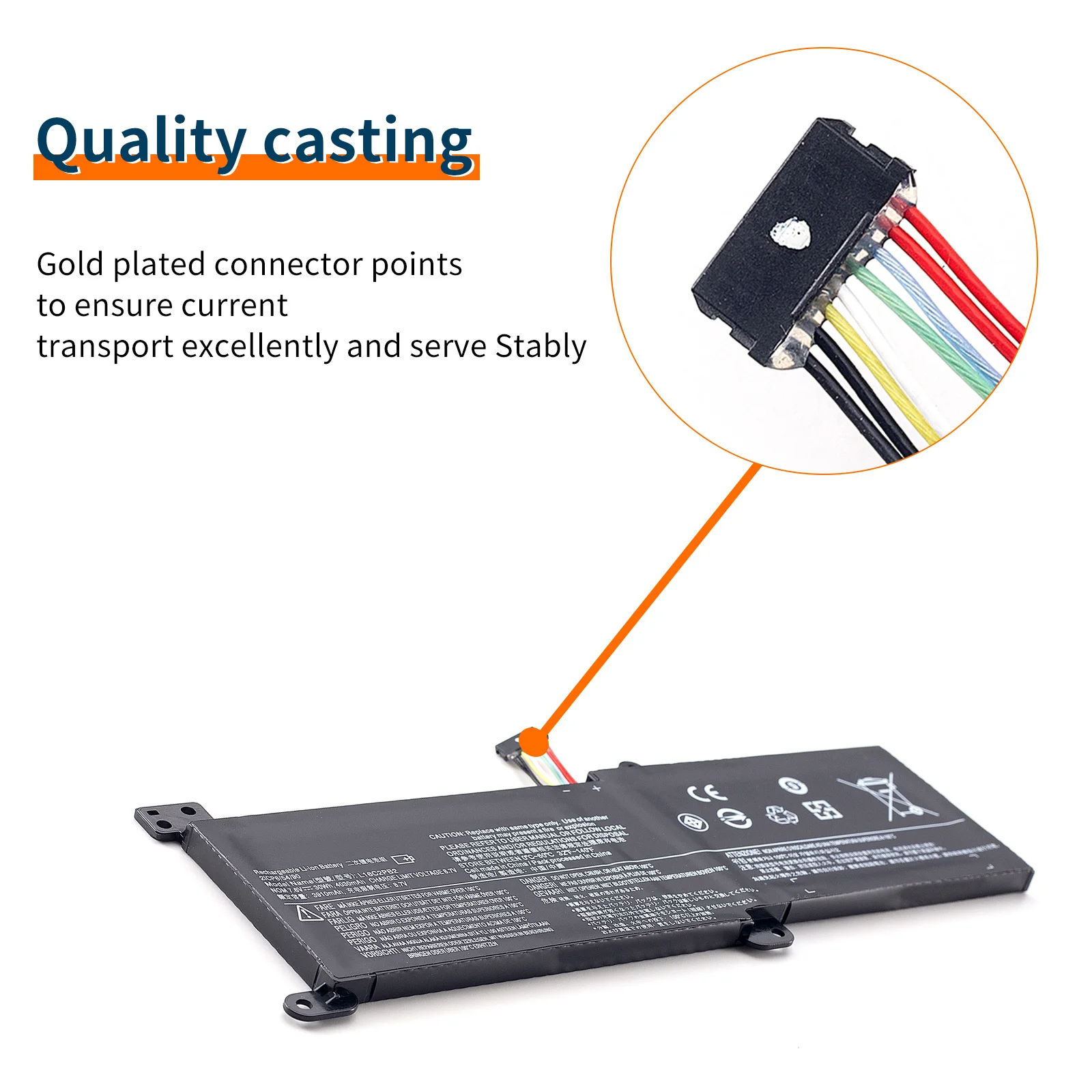 Imagem -03 - Bateria do Portátil para Lenovo Ideapad Lenovo Ideapad 32014iap 320-15ast Xiaoxin 5000-15 L16c2pb2 L16l2pb2 L16s2pb2 7.6v 30wh