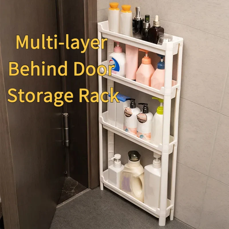 

Multi-layer Behind Door Storage Rack, Narrow Cabinet Organizer for Bathroom Kitchen