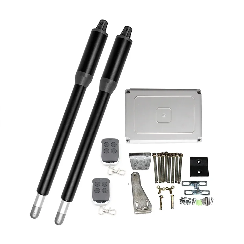 Double Leaf Solar Swing Gate Motor Opener with Anti-theft Function and Remote Control - Swing Gate Automatic Opener Kit
