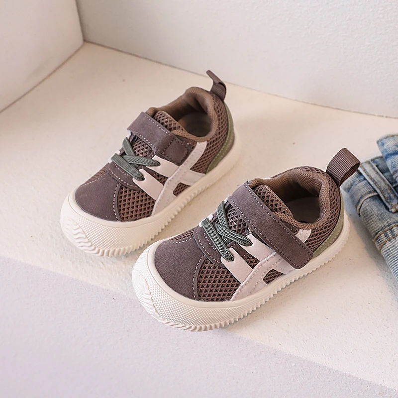 Children\'s Baby Sports Sandals Summer Mesh Boys Girls Little White Shoes Soft Non-slip Baby Sandals Kid Single Mesh Shoes