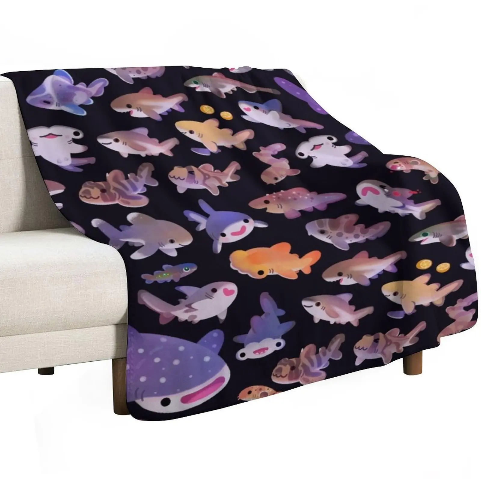 Shark day 2 Throw Blanket Men's Soft Warm Throw Blanket for Couch