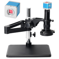 4K UHD 41MP Microscope 180X HDMI Type-C Industrial Electronic Universal Stand Microscope Camera for Phone Repair Soldering