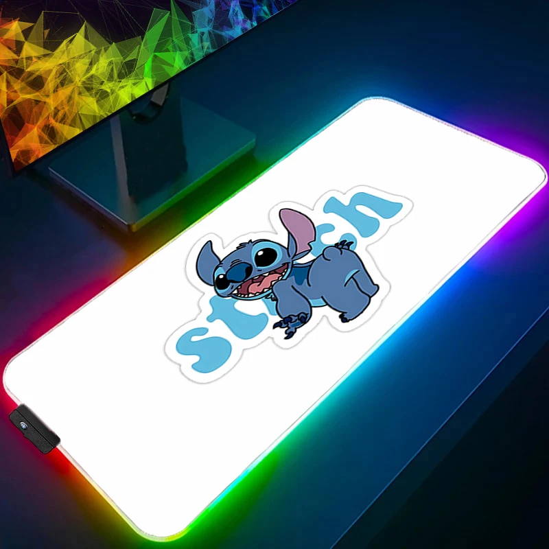 RGB لوحة ماوس كبيرة غرزة ألعاب لوحة المفاتيح LED ماوس قفل حافة جهاز كمبيوتر شخصي حصيرة مكتبية لوحة الألعاب الخلفية ماوس الحصير ل LOL #3