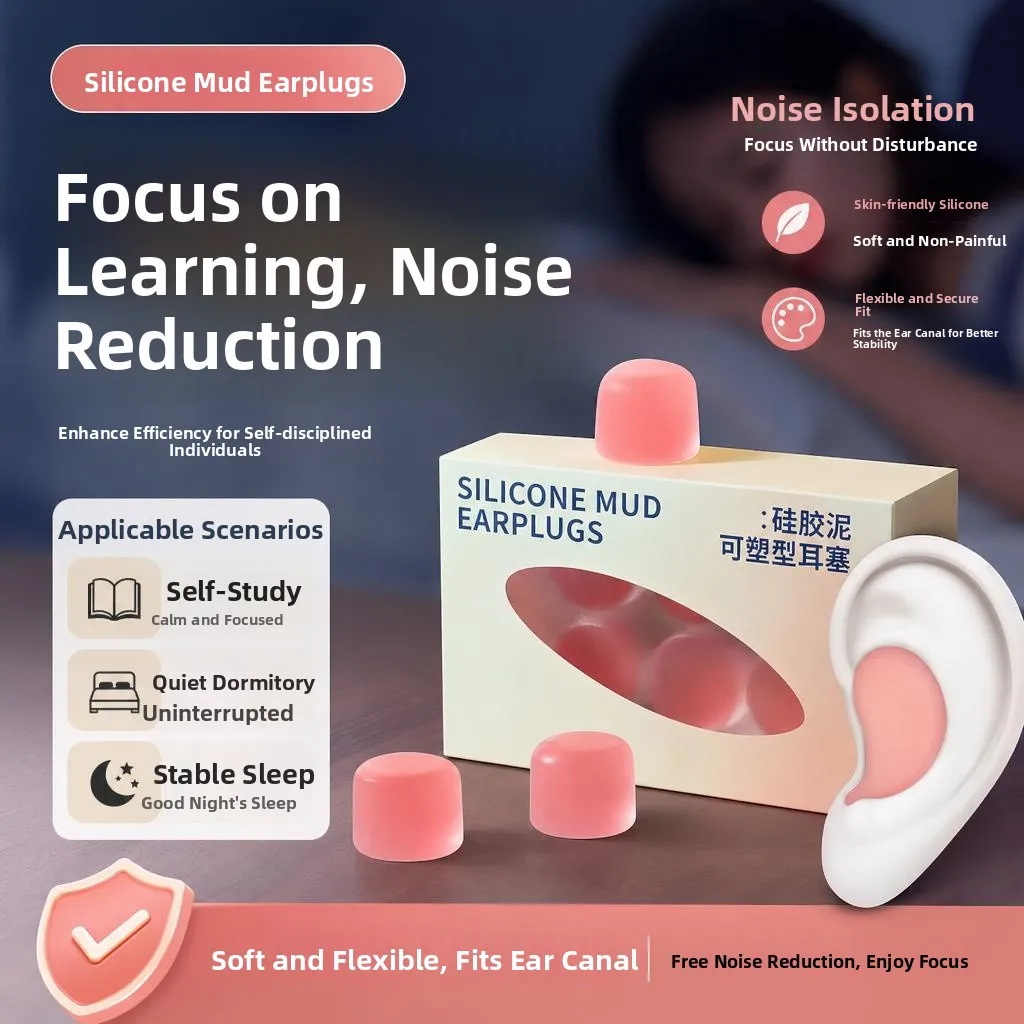 

Silicone Earplugs for Studying And Sleeping Super Quiet Soundproof High School Students Can Wear Them for a Long Time without...