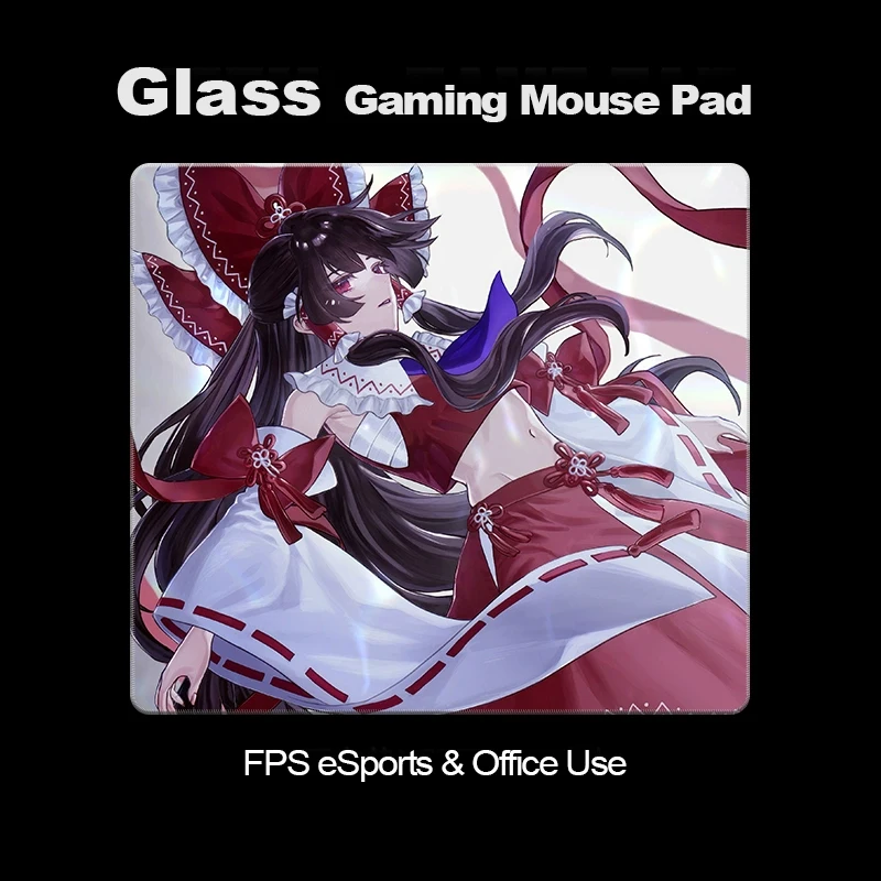 

Fashion Anime Girl Hard Glass Gaming Mouse Pad - XXL Photovoltaic Waterproof Surface for Professional FPS eSports & Office Use