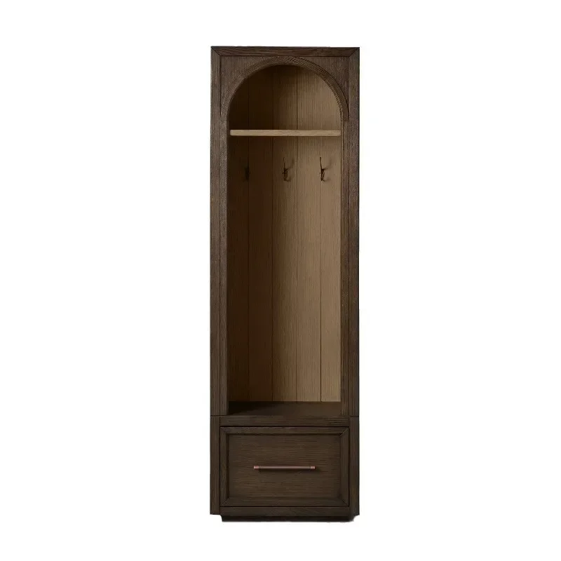 

American rural solid wood wardrobe household bedroom all solid wood small apartment cabinet simple modern storage cabinet