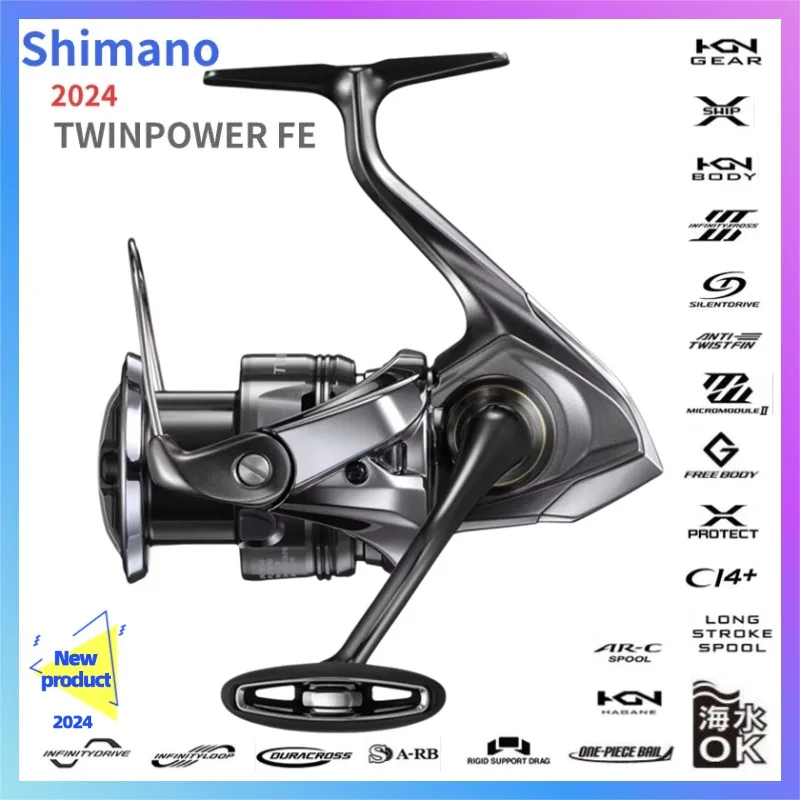 shimano 2024 twin power fe spinning reels TPC3000XGFE Twinpower Reel which is proven to increase casting distance and accuracy and the faultless line management of Anti 2024 SHIMANO Twin Power TWINPOWER