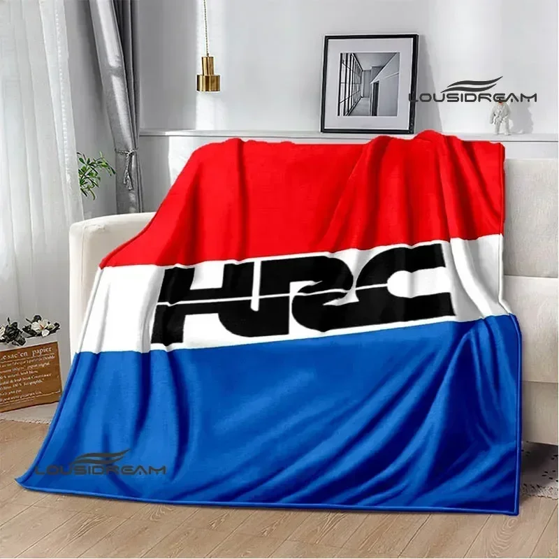 3D H-HRC-HONDA motorcycle logo Printed blankets Warm Flannel blankets Soft and comfortable blanket bed linings Birthday Gift