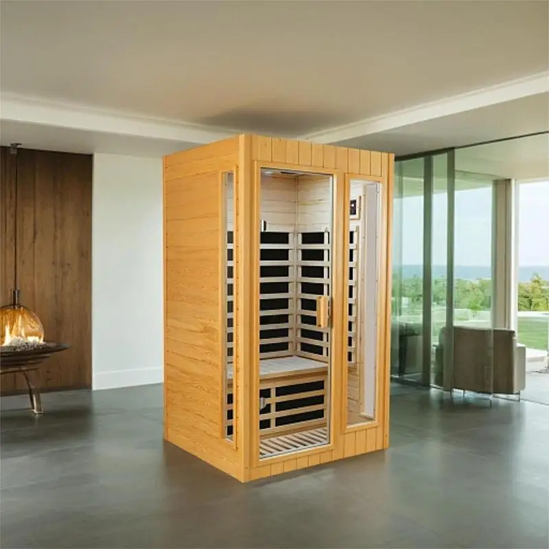 Two-Person Far Infrared Indoor Sauna Room with Embedded Roof