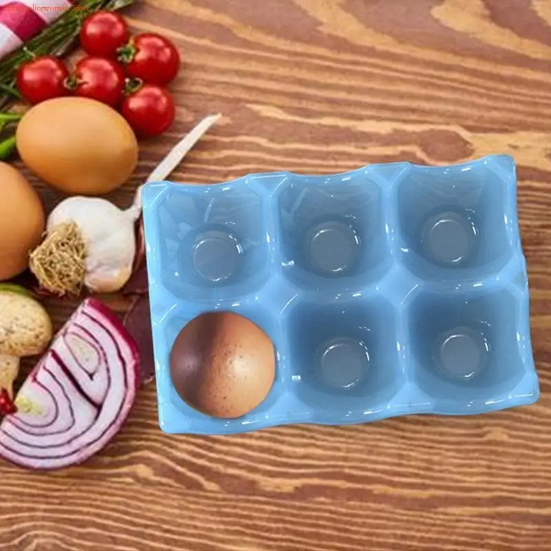 F92D Egg Storage Silicone Mold for Epoxy Resin Egg Tray with 6-compartment Resin Casting Molds Jewelry Making Tool