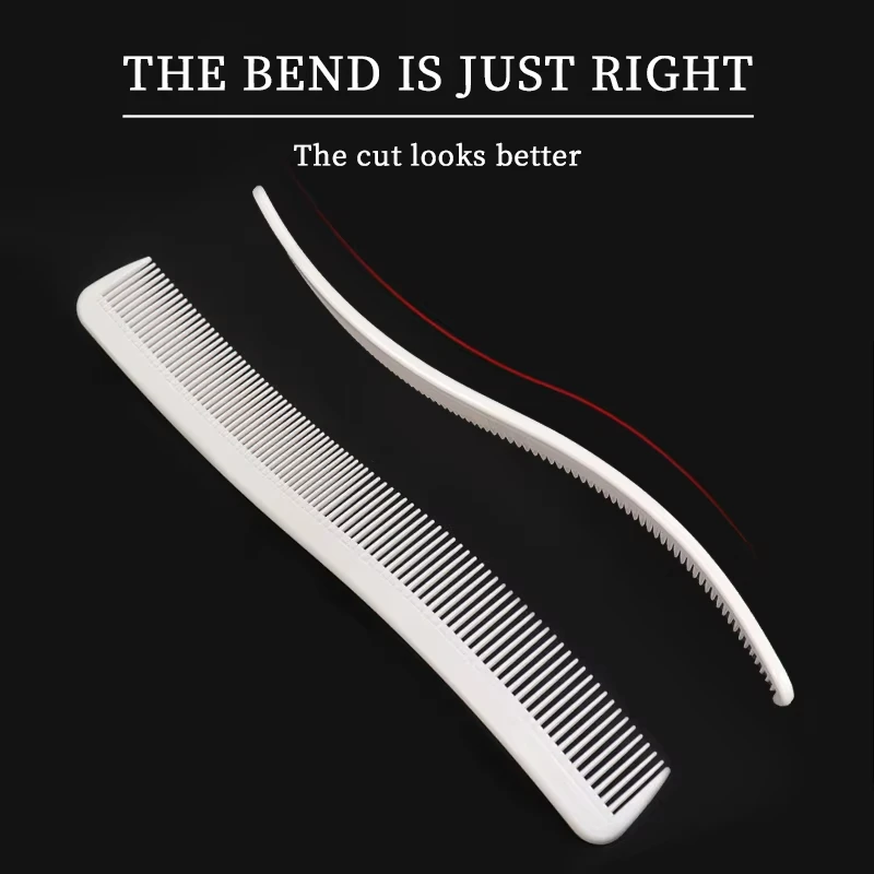 Professional Curved Flat Top Barber Comb, Anti-static Hair Cutting Styling Comb For Salon Hairstyling