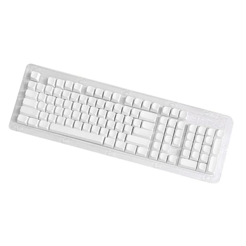 PBT 104 White Keycaps Height XDA لا يوجد نقش لمختلف لوحات المفاتيح الميكانيكية لمحبي لوحة المفاتيح البسيط