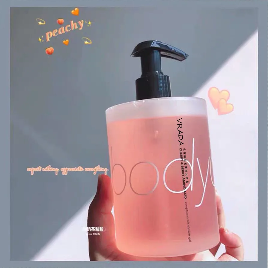 500ml Peach Amino Acid Body Wash Gently Cleanses Long Lasting Fragrance Moisturizing and Exfoliating Gentle Skincare Bath