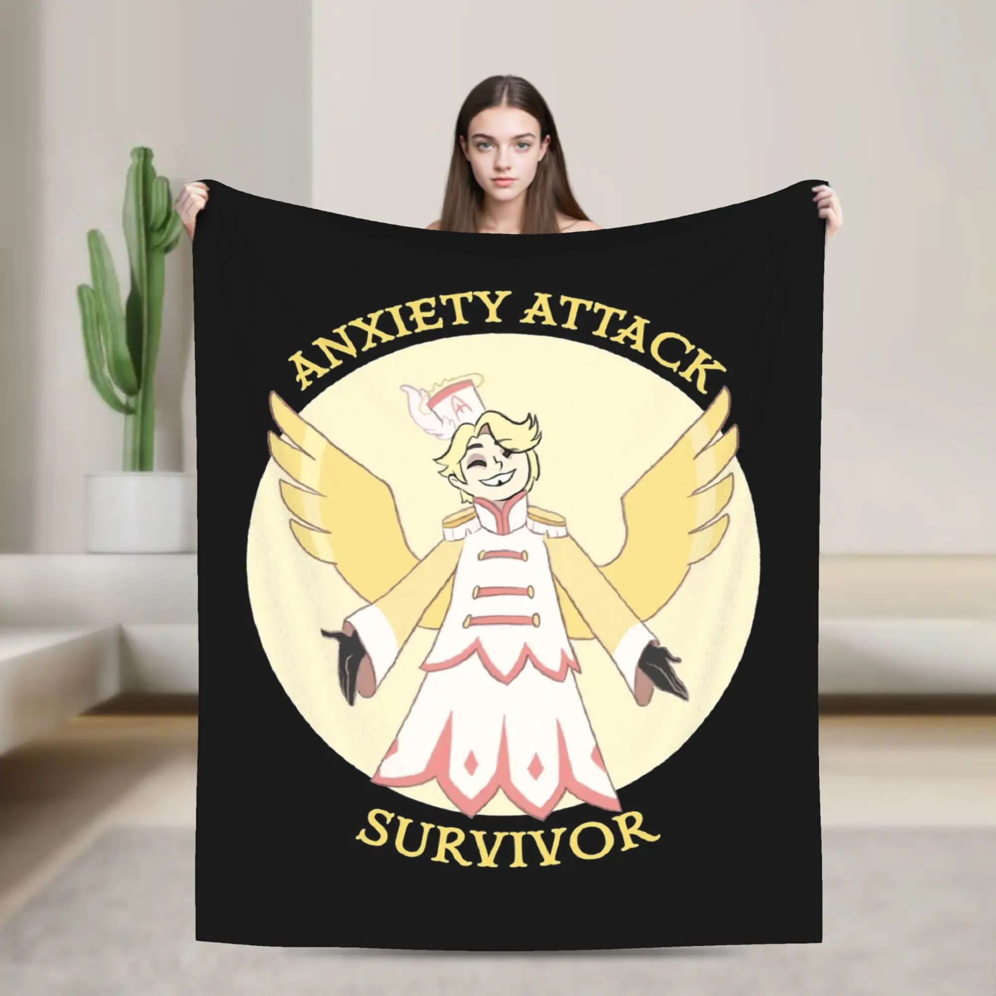 Anxiety Attack Survivor Abel Hazbins Hotels Blankets Flannel Spring Autumn Breathable Throw Blankets for Home Outdoor Rug Piece