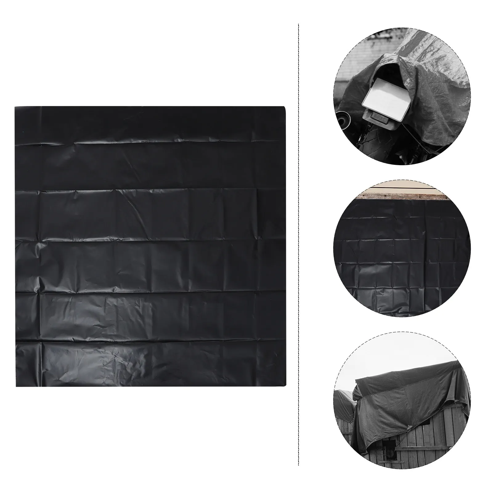 1Pcs Hdpe Pond Liner Black Heavy Duty Wear Resistant Pond Tarp Safe for Fish Plants Garden Pool Underlayment Water Garden Liner